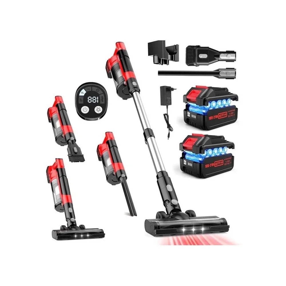 Reffmov 60kPa Cordless Vacuum Cleaner, 8000mAh Brushless Pet Vacuum 6-in-1, New